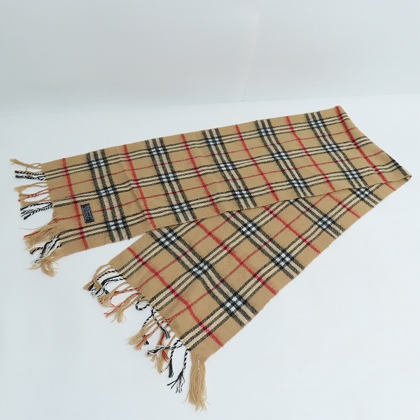 実際に弊社で買取させて頂いたBurberrys/バーバリーズ チェック柄 ウールマフラーの画像 2枚目