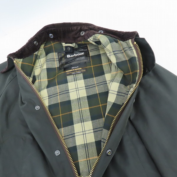 実際に弊社で買取させて頂いたBarbour/バブアー SL BEDALE/ビデイル 内チェック オイルド ジャケット/ブルゾン 1502119 C36/91CMの画像 5枚目