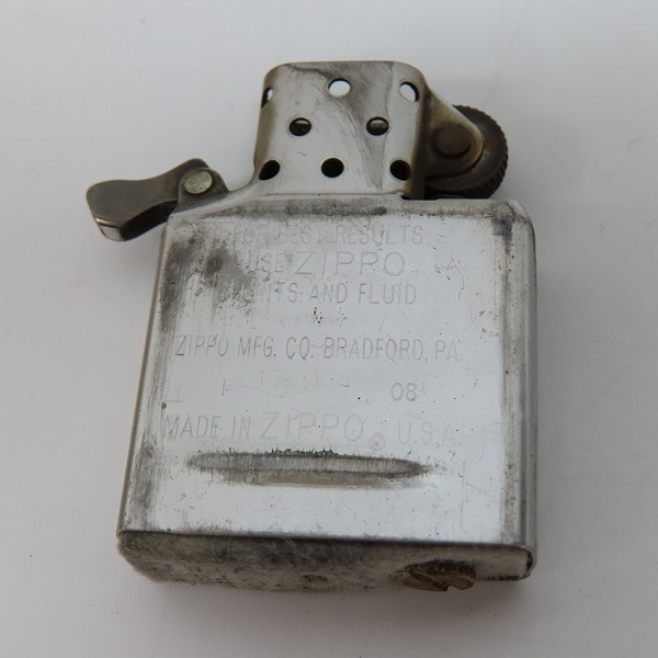 実際に弊社で買取させて頂いたZIPPO /ジッポー FIRST ARROWS/ファーストアローズ STERLING フェザーメタル貼り 2008年製の画像 5枚目