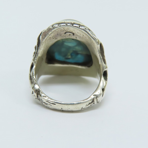 実際に弊社で買取させて頂いたALEX STREETER/アレックスストリーター エンジェルハートリング クラックブルー 18-19号の画像 4枚目