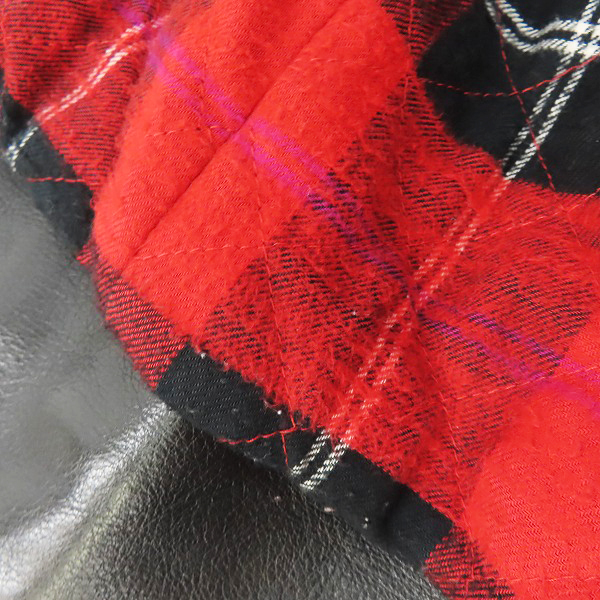 実際に弊社で買取させて頂いたBLUE WORK/ブルーワーク TOMORROWLAND/トゥモローランド ダブルライダース ジャケット ブラック/Lの画像 5枚目