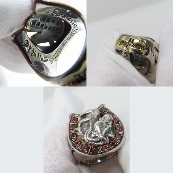 実際に弊社で買取させて頂いた【ギャラ付き】MARK MAHONEY×BILL WALL LEATHER/マークマホーニー×ビルウォールレザー カスタム ホースシューリング 16.5号の画像 6枚目