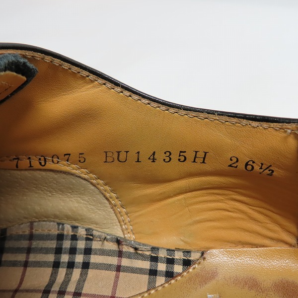 実際に弊社で買取させて頂いたBURBERRY/バーバリー ストレートチップ レザー シューズ BU1435H/26.5の画像 5枚目