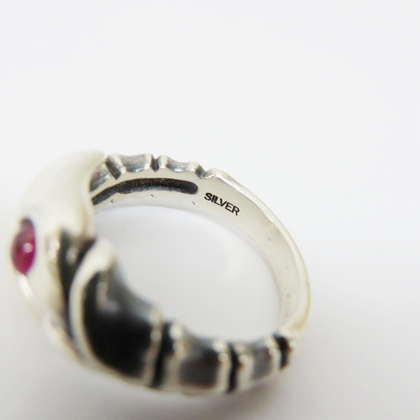 実際に弊社で買取させて頂いたBloody Mary/ブラッディマリー ダブルタローンリング ルビーアイ/15号の画像 7枚目