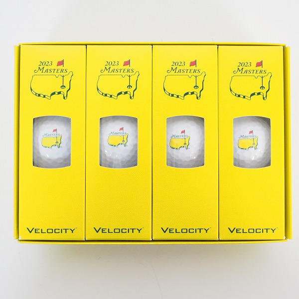 実際に弊社で買取させて頂いた【未使用/オウンネーム】Titleist/タイトリスト VELOCITY/ベロシティ 2023 MASTERS ゴルフボール ホワイト 1ダース
