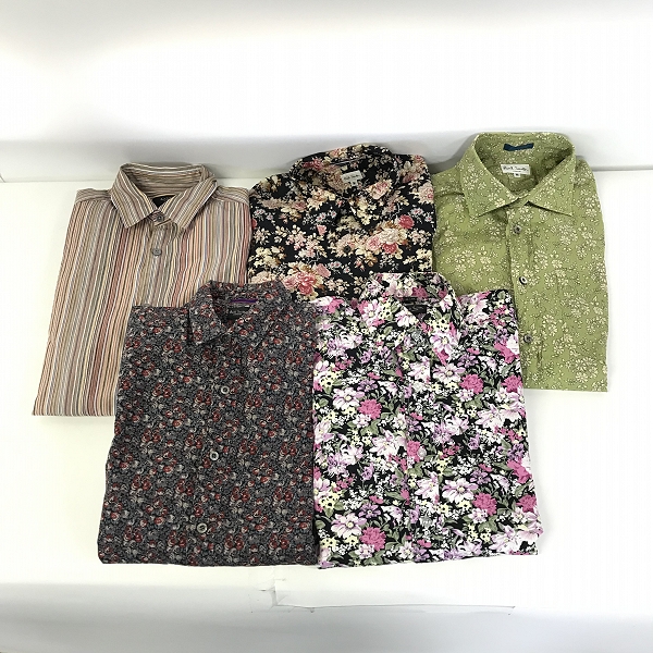 実際に弊社で買取させて頂いた【おまとめ品】Paul Smith London/ポールスミス マルチストライプ/フラワー長袖シャツ 等