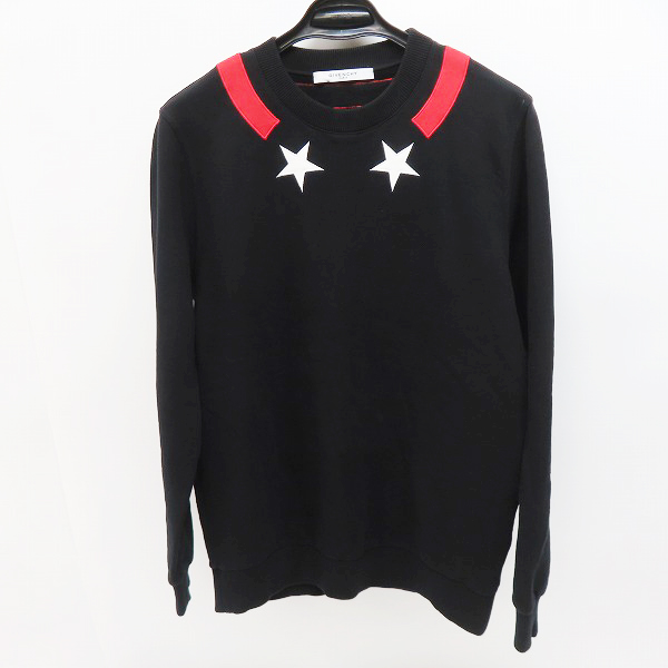 実際に弊社で買取させて頂いた【JPタグ】GIVENCHY/ジバンシィ 18SS Star Tape Collar Sweat スター＆ライン刺繍 スウェット BM702D3Y04/XS