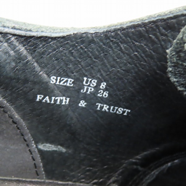 実際に弊社で買取させて頂いたTHE CRIMIE/クライミー faith＆trust レザー シューズ/26の画像 5枚目