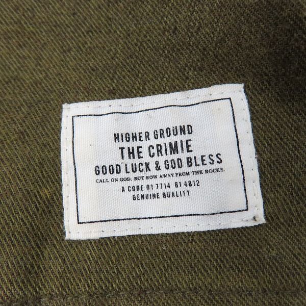 実際に弊社で買取させて頂いたTHE CRIMIE/クライミー コットン 長袖シャツ カーキ/L　の画像 5枚目