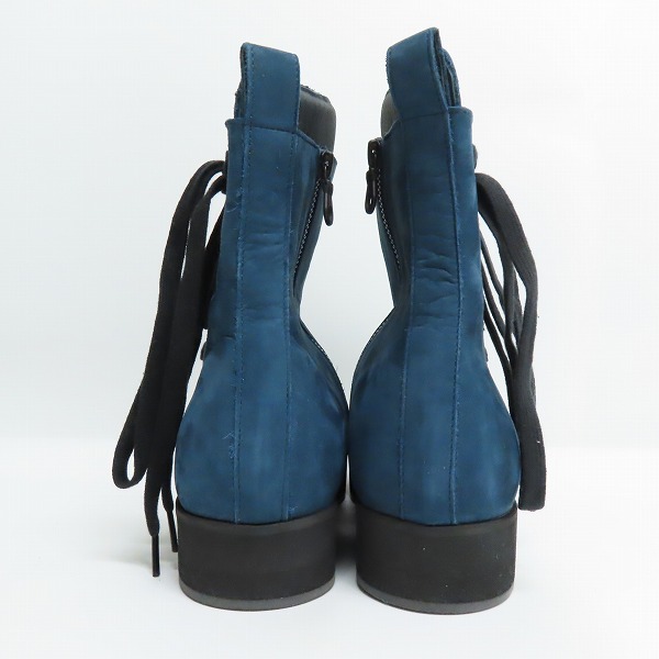 実際に弊社で買取させて頂いたNO ID/ノーアイディー ハイカット サイドレースアップ レザー ブーツ 448208-586 Size：40の画像 1枚目