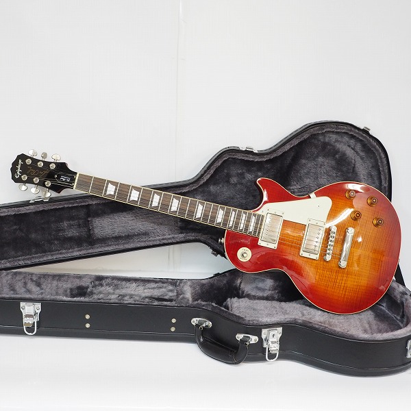 実際に弊社で買取させて頂いた★Epiphone/エピフォン Les Paul Standard/レスポールスタンダード サンバースト エレキギター ハードケース付 