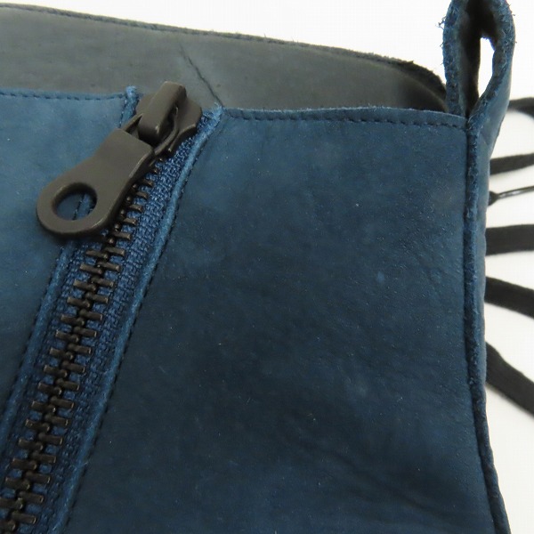 実際に弊社で買取させて頂いたNO ID/ノーアイディー ハイカット サイドレースアップ レザー ブーツ 448208-586 Size：40の画像 6枚目