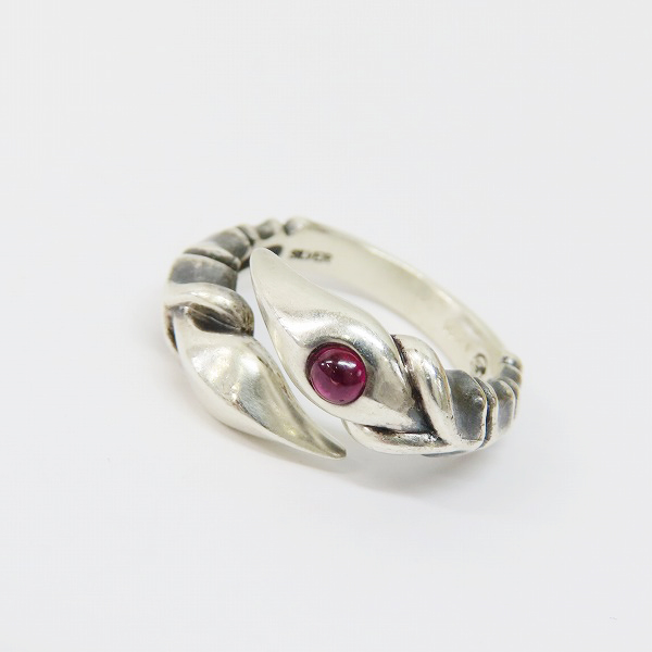 実際に弊社で買取させて頂いたBloody Mary/ブラッディマリー ダブルタローンリング ルビーアイ/15号