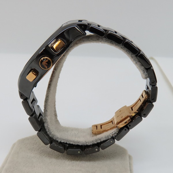 実際に弊社で買取させて頂いたEMPORIO ARMANI/エンポリオアルマーニ 腕時計 セラミカ ブラック AR1410【動作未確認】の画像 1枚目