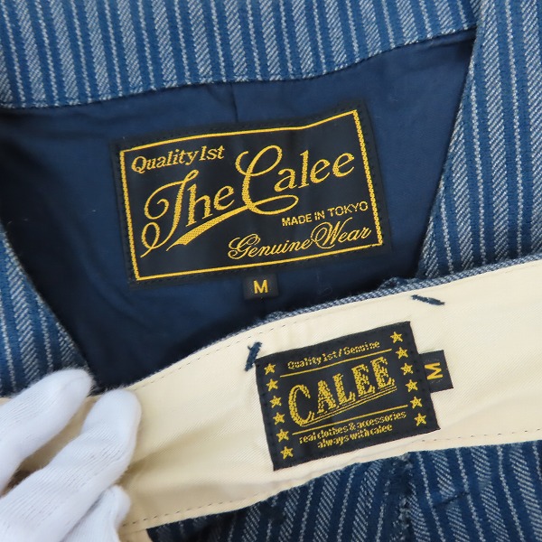 実際に弊社で買取させて頂いたCALEE/キャリー ストライプ柄 ワークパンツ/ベスト 2点セットの画像 2枚目