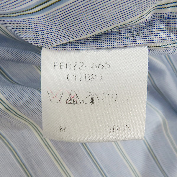 実際に弊社で買取させて頂いたBurberrys/バーバリーズ ホースロゴ刺繡 ストライプ柄長袖シャツ/17の画像 3枚目