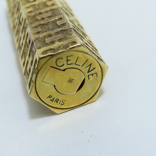 実際に弊社で買取させて頂いたCELINE/セリーヌ マカダム柄 ローラーガスライター ゴールドの画像 5枚目