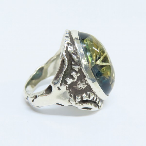 実際に弊社で買取させて頂いたALEX STREETER/アレックスストリーター エンジェルハートリング クラックブルー 18-19号の画像 3枚目