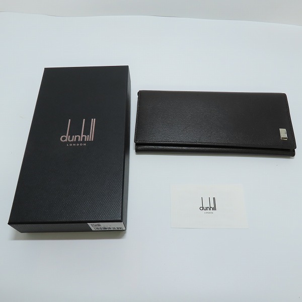 実際に弊社で買取させて頂いたdunhill/ダンヒル レザー ロングウォレット/長財布 ブラックの画像 8枚目
