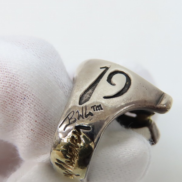 実際に弊社で買取させて頂いた【ギャラ付き】MARK MAHONEY×BILL WALL LEATHER/マークマホーニー×ビルウォールレザー カスタム ホースシューリング 16.5号の画像 5枚目