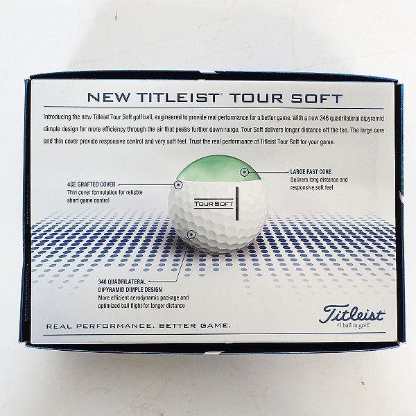 実際に弊社で買取させて頂いた【未使用/オウンネーム】Titleist/タイトリスト TOUR SOFT ゴルフボール ホワイト 1ダース の画像 4枚目