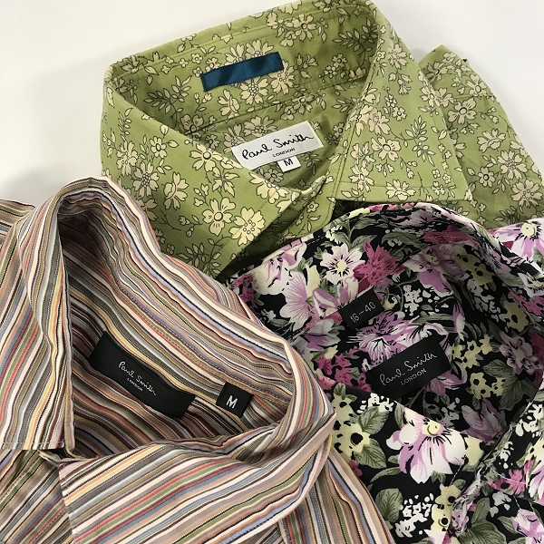 実際に弊社で買取させて頂いた【おまとめ品】Paul Smith London/ポールスミス マルチストライプ/フラワー長袖シャツ 等の画像 1枚目