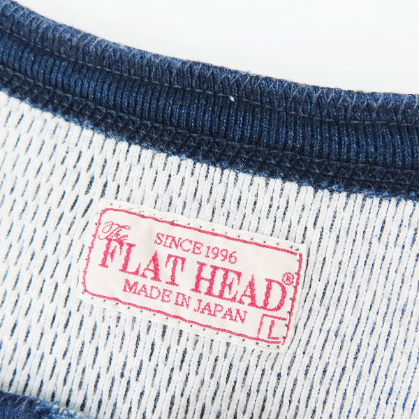 実際に弊社で買取させて頂いたTHE FLAT HEAD/フラットヘッド サーマル ヘンリーネック 長袖Tシャツ/カットソー/Lの画像 2枚目