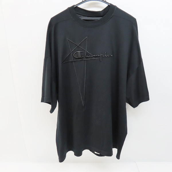 実際に弊社で買取させて頂いたRICK OWENS/リックオウエンス×Champion/チャンピオン ロゴ刺繍半袖 Tシャツ CM01B7926/S