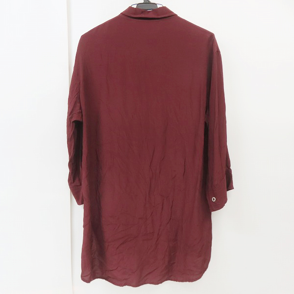 実際に弊社で買取させて頂いたISAMUKATAYAMA BACKLASH/バックラッシュ 6分袖丈 オーバーサイズ レーヨンシャツ 1762-01 Mの画像 1枚目