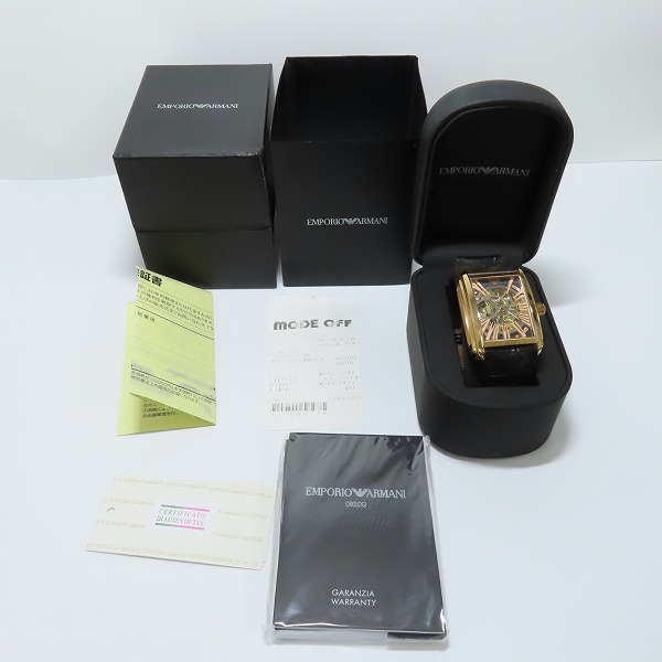 実際に弊社で買取させて頂いた【ジャンク】EMPORIO ARMANI/エンポリオアルマーニ 革ベルト 時計/ウォッチ AR-4233-30の画像 7枚目