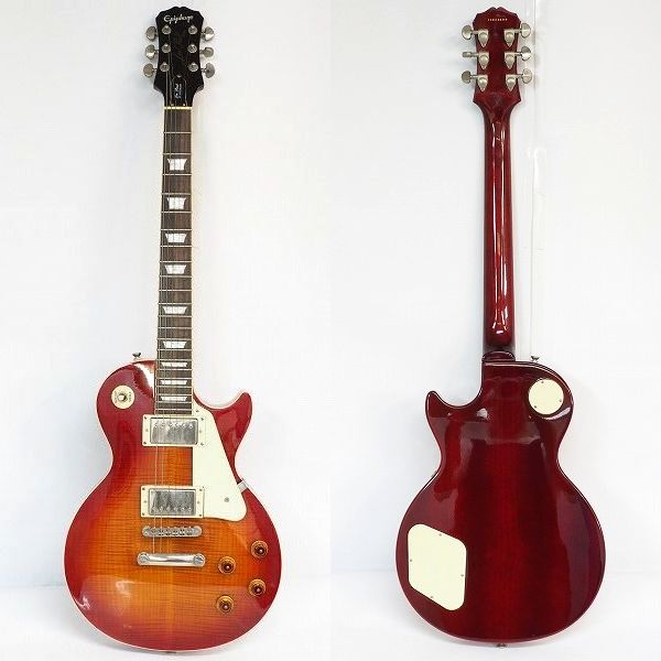 実際に弊社で買取させて頂いた★Epiphone/エピフォン Les Paul Standard/レスポールスタンダード サンバースト エレキギター ハードケース付 の画像 1枚目