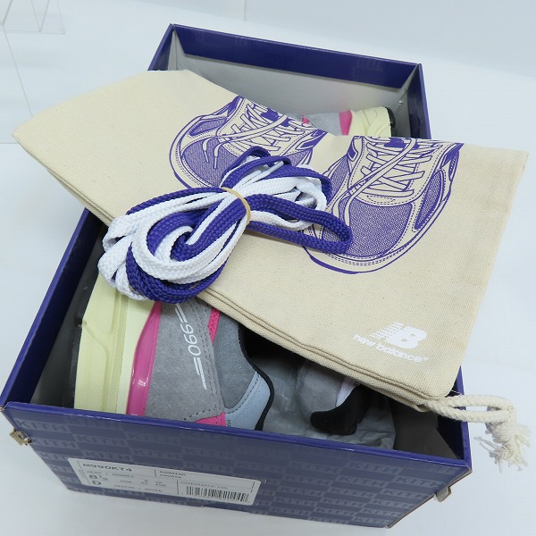 実際に弊社で買取させて頂いたKITH/キス×New Balance/ニューバランス＆United Arrows×Sons スニーカー 990V4 M990KT4/26.5の画像 7枚目