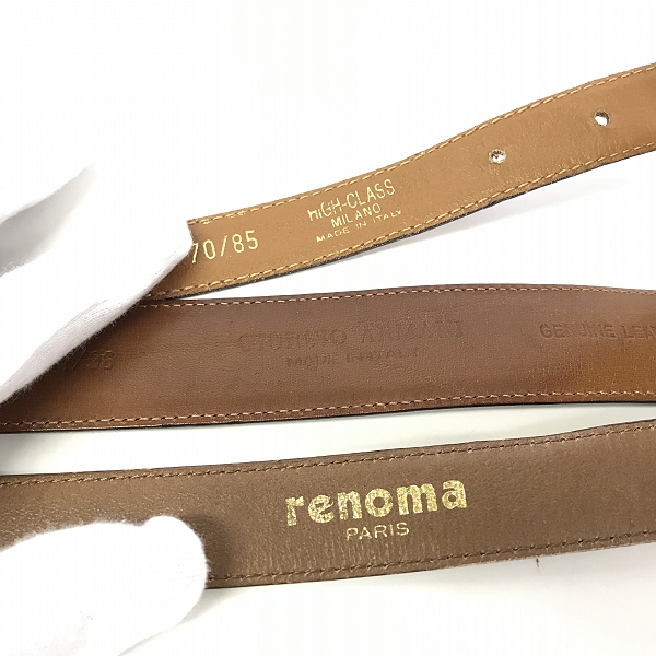 実際に弊社で買取させて頂いた【おまとめ品】GIORGIO ARMANI/ジョルジオアルマーニ HIGH CLASS/ハイクラス renoma/レノマ 他 ベルトの画像 1枚目
