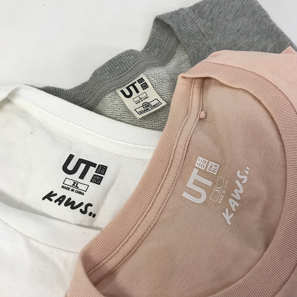 実際に弊社で買取させて頂いた【おまとめ品】UNIQLO×KAWS/ユニクロ×カウズ キャラデザイン Tシャツ/スウェットの画像 1枚目