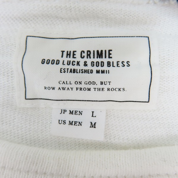実際に弊社で買取させて頂いたTHE CRIMIE/クライミー コットン 長袖Tシャツ/カットソー ホワイト/Lの画像 2枚目