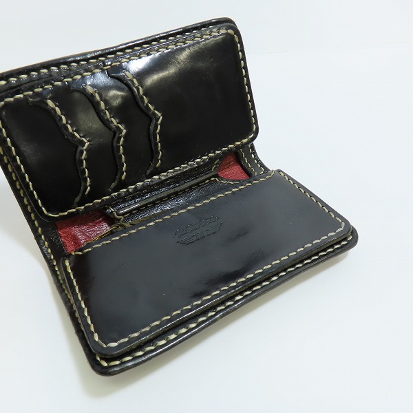 実際に弊社で買取させて頂いたTHE FLAT HEAD/フラットヘッド コードバン コンチョ付き 財布/ウォレットの画像 3枚目