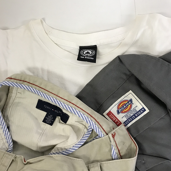 実際に弊社で買取させて頂いた【おまとめ品】スラッシャー/ディッキーズ/トミーヒルフィガー 他 Tシャツ/パンツ/ワークシャツ 等の画像 1枚目