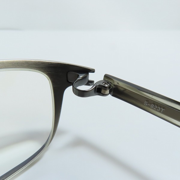 実際に弊社で買取させて頂いた999.9/フォーナインズ レンズ度入り フルリム メガネフレーム/眼鏡/アイウェア S-823Tの画像 5枚目