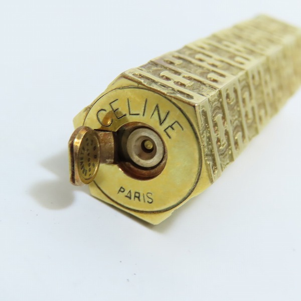 実際に弊社で買取させて頂いたCELINE/セリーヌ マカダム柄 ローラーガスライター ゴールドの画像 6枚目