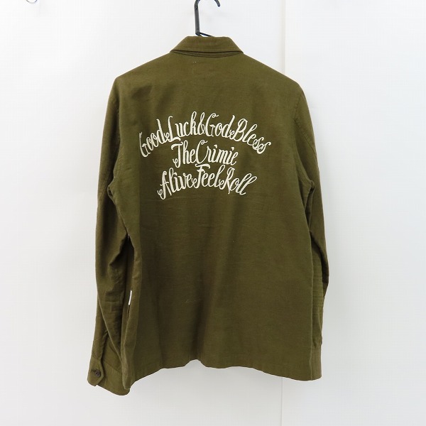 実際に弊社で買取させて頂いたTHE CRIMIE/クライミー コットン 長袖シャツ カーキ/L　の画像 1枚目