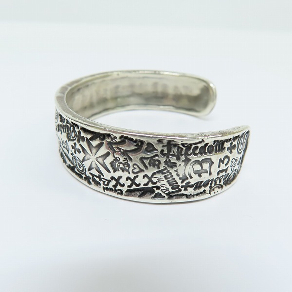 実際に弊社で買取させて頂いたBill Wall Leather/ビルウォールレザー グラフィティバングル ブレスレットの画像 2枚目