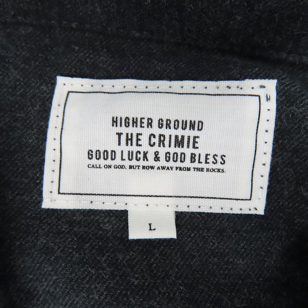 実際に弊社で買取させて頂いたTHE CRIMIE/クライミー コットン 長袖シャツ ダークグレー系/L　の画像 2枚目
