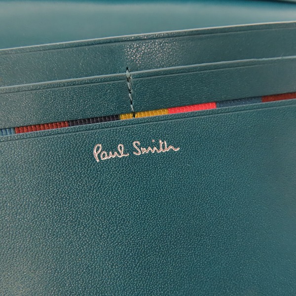 実際に弊社で買取させて頂いたPaul Smith/ポールスミス フォールデッドエッジ 牛革レザー長財布の画像 5枚目