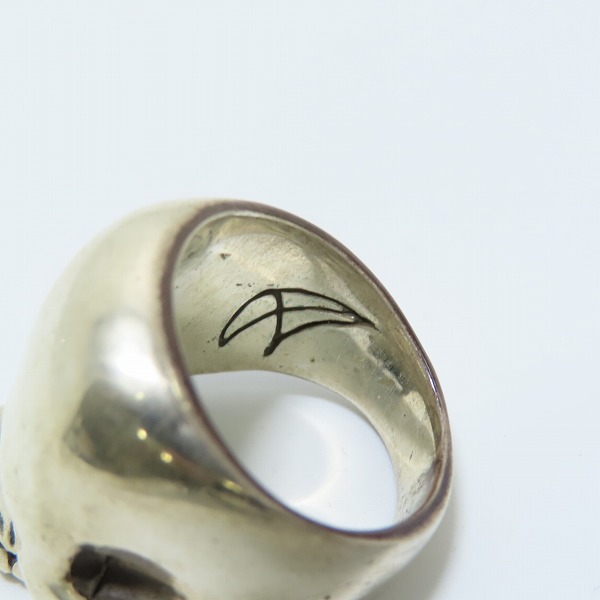 実際に弊社で買取させて頂いたCRAZY PIG/クレイジーピッグ ラージエビルスカルリング/17号の画像 6枚目