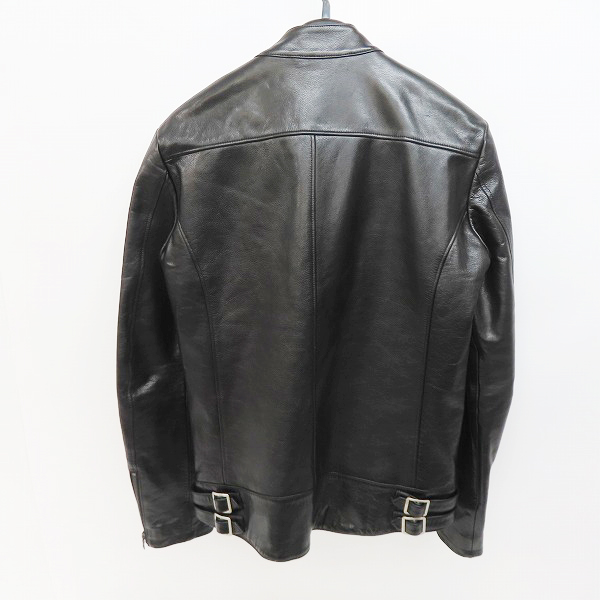 実際に弊社で買取させて頂いたBLUE WORK/ブルーワーク TOMORROWLAND/トゥモローランド ダブルライダース ジャケット ブラック/Lの画像 1枚目