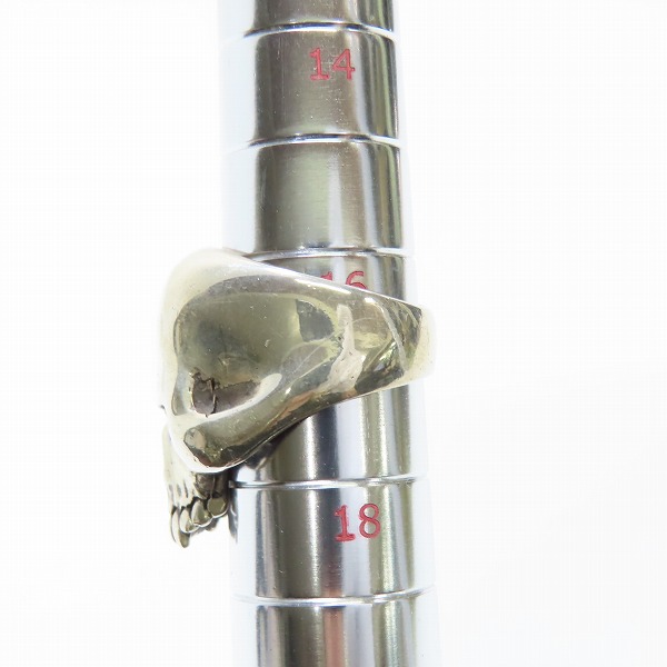 実際に弊社で買取させて頂いたCRAZY PIG/クレイジーピッグ ラージエビルスカルリング/17号の画像 8枚目