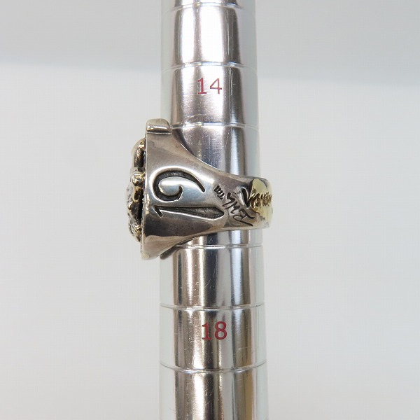 実際に弊社で買取させて頂いた【ギャラ付き】MARK MAHONEY×BILL WALL LEATHER/マークマホーニー×ビルウォールレザー カスタム ホースシューリング 16.5号の画像 7枚目