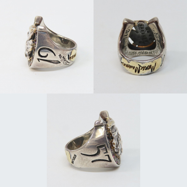 実際に弊社で買取させて頂いた【ギャラ付き】MARK MAHONEY×BILL WALL LEATHER/マークマホーニー×ビルウォールレザー カスタム ホースシューリング 16.5号の画像 2枚目