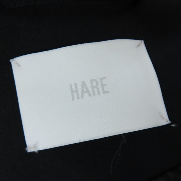 実際に弊社で買取させて頂いたHARE/ハレ 2WAYスリーブ トレンチコート ブラック HAL07099AD/Fの画像 2枚目