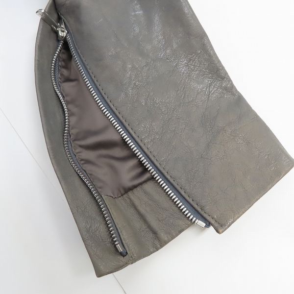 実際に弊社で買取させて頂いたNO ID./ノーアイディー ラムハーフベジタブルハイカラーチェスターコート 441030-384L/2の画像 9枚目